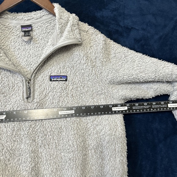 Patagonia Womens Fleece Pullover Sweater Size S Gray Deep Pile 1/4 Zip Outdoors - Picture 9 of 16